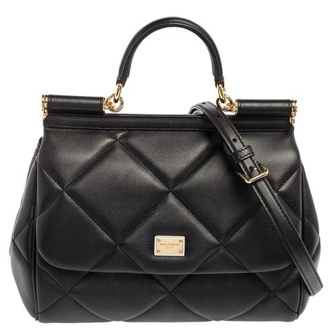 dolce gabbana miss sicily medium|Dolce&Gabbana Miss Sicily Medium Quilted Leather Satchel Bag.